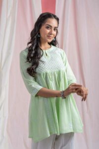 Image for Kusvaa Bpr56 Kaanchi Cotton Slub Short Kurti Featured