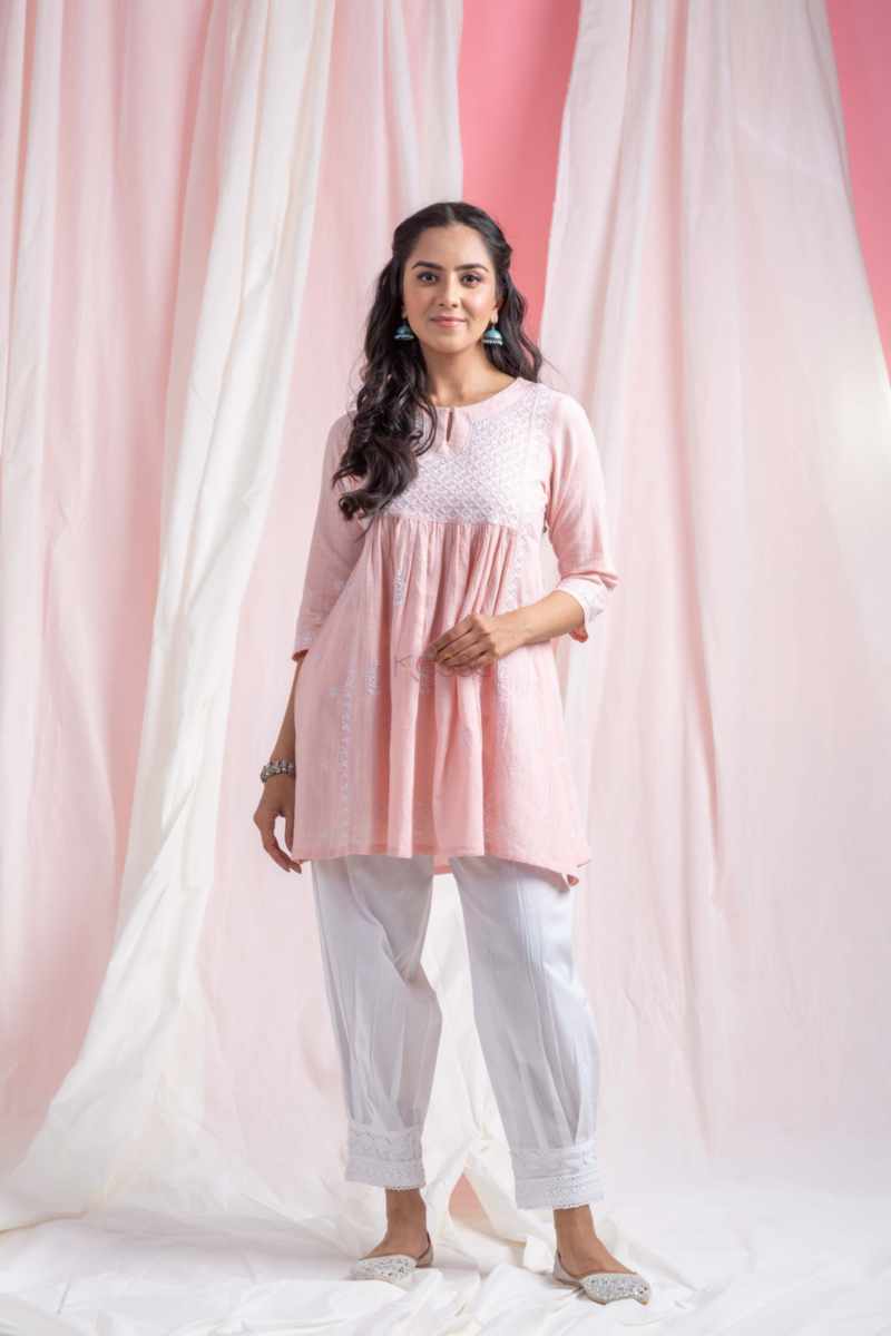 Image for Kusvaa Bpr58 Kinjal Cotton Slub Short Kurti Front