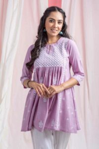 Image for Kusvaa Bpr59 Kiah Cotton Slub Short Kurti Featured