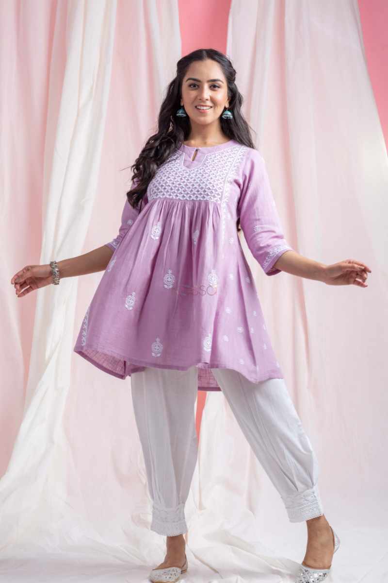 Image for Kusvaa Bpr59 Kiah Cotton Slub Short Kurti Sitting