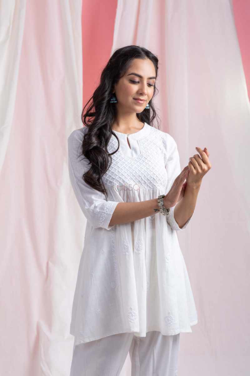 Image for Kusvaa Bpr60 Keira Cotton Slub Short Kurti Side