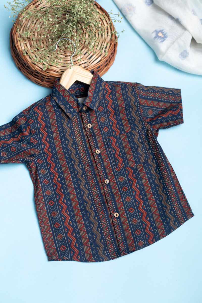 Image for Kusvaa Mbe117 Oris Cotton Boy's Half Sleeves Shrit Featured