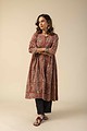 Image for Kusvaa Ne107 Joshilyn Cotton Kalamkari Dress Closeup Latest