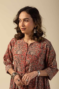 Image for Kusvaa Ne107 Joshilyn Cotton Kalamkari Dress Featured Latest