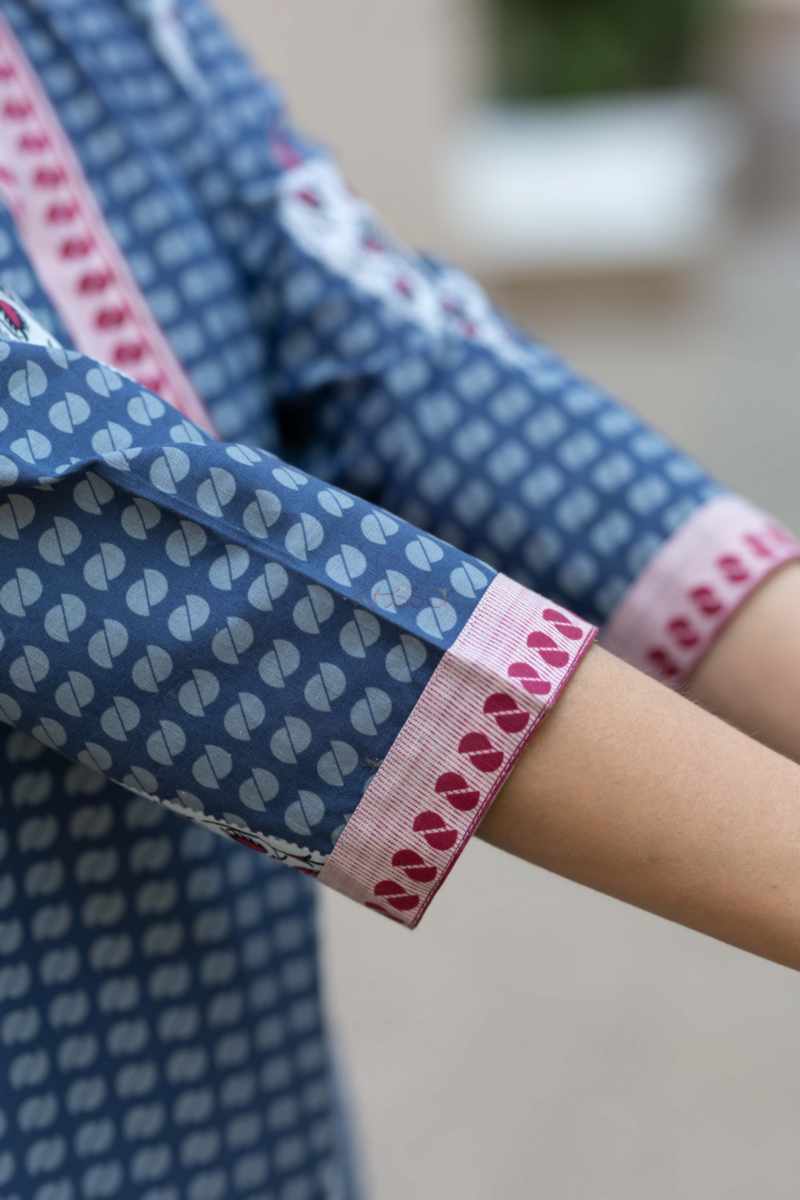 Image for Kusvaa Ne27 Laksha Cotton Kurta Pant Set Closeup 2