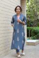 Image for Kusvaa Ne27 Laksha Cotton Kurta Pant Set Front