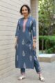 Image for Kusvaa Ne27 Laksha Cotton Kurta Pant Set Side