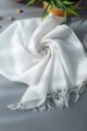 Image for Kusvaa Nhdupatta05 White Cotton Kota Doria Dupatta Side