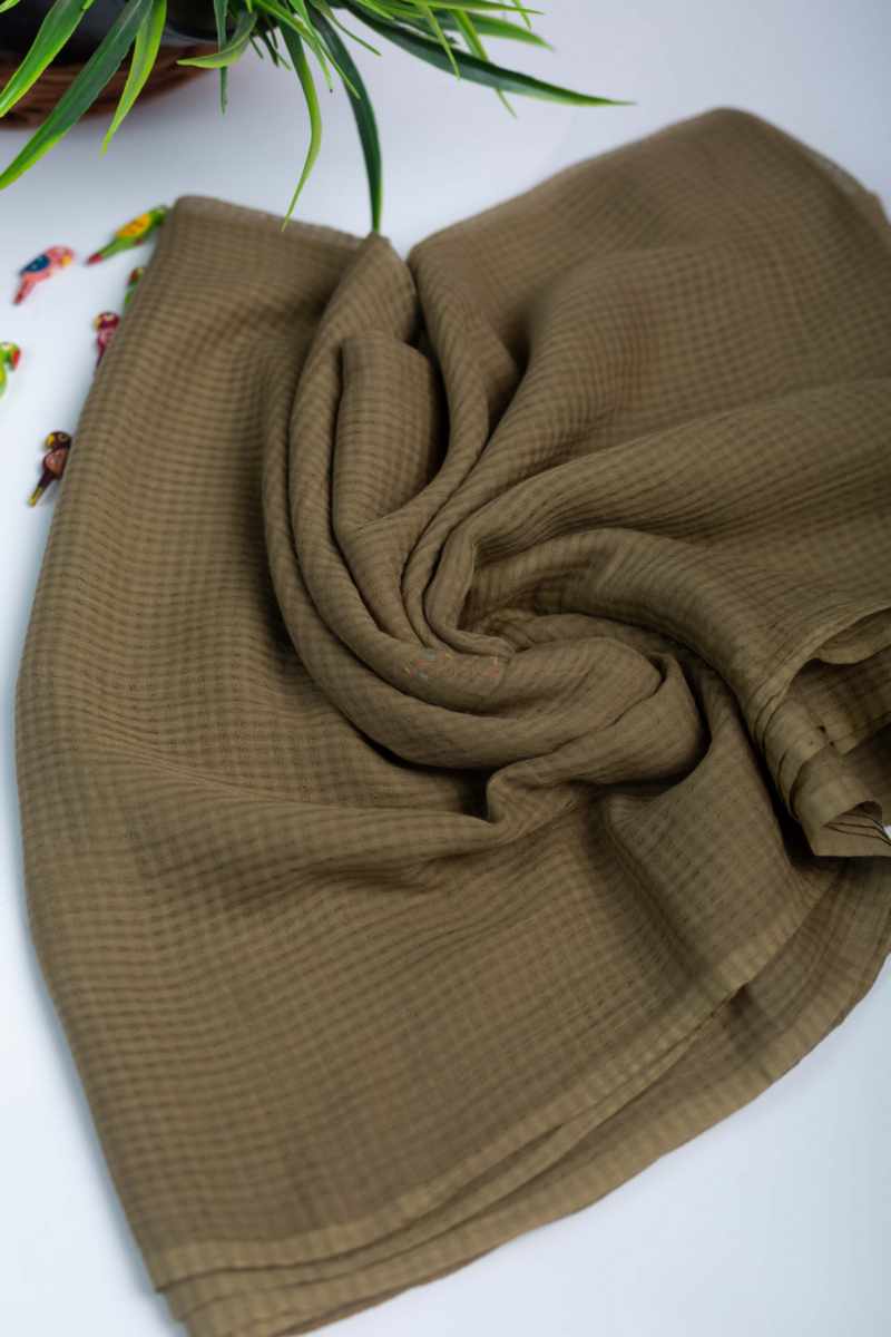 Image for Kusvaa Rnchdupatta06 Cotton Kota Doria Dupatta Mehendigreen Front