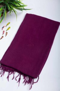Image for Kusvaa Rnchdupatta06 Cotton Kota Doria Dupatta Wine Side