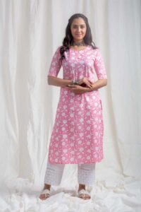 Image for Kusvaa Sa14 Parul Cotton Straight Kurta Featured