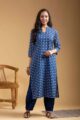 Image for Kusvaa Sap19 Cotton Salwar Indigo Sitting