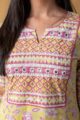 Image for Kusvaa Vcr266 Kalyan Cotton Handblock Print Kurta Closeup