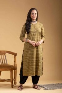 Image for Kusvaa Ws1095 Hejal Cotton Straight Kurta Featured