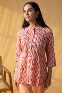 Image for Kusvaa Wsr442 Sarayi Cotton Short Kurti Side