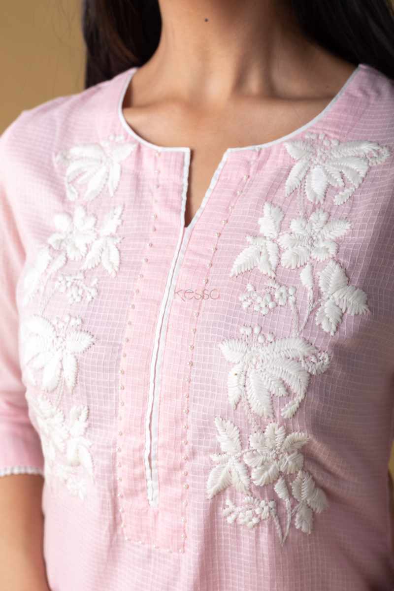 Image for Kusvaa Avdaf288 Taani Cotton Dobby Kurta Closeup