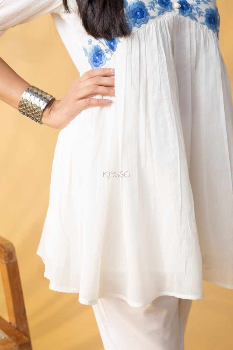 Image for Kusvaa Avdaf289 Tushti Cotton Short Kurti Sitting