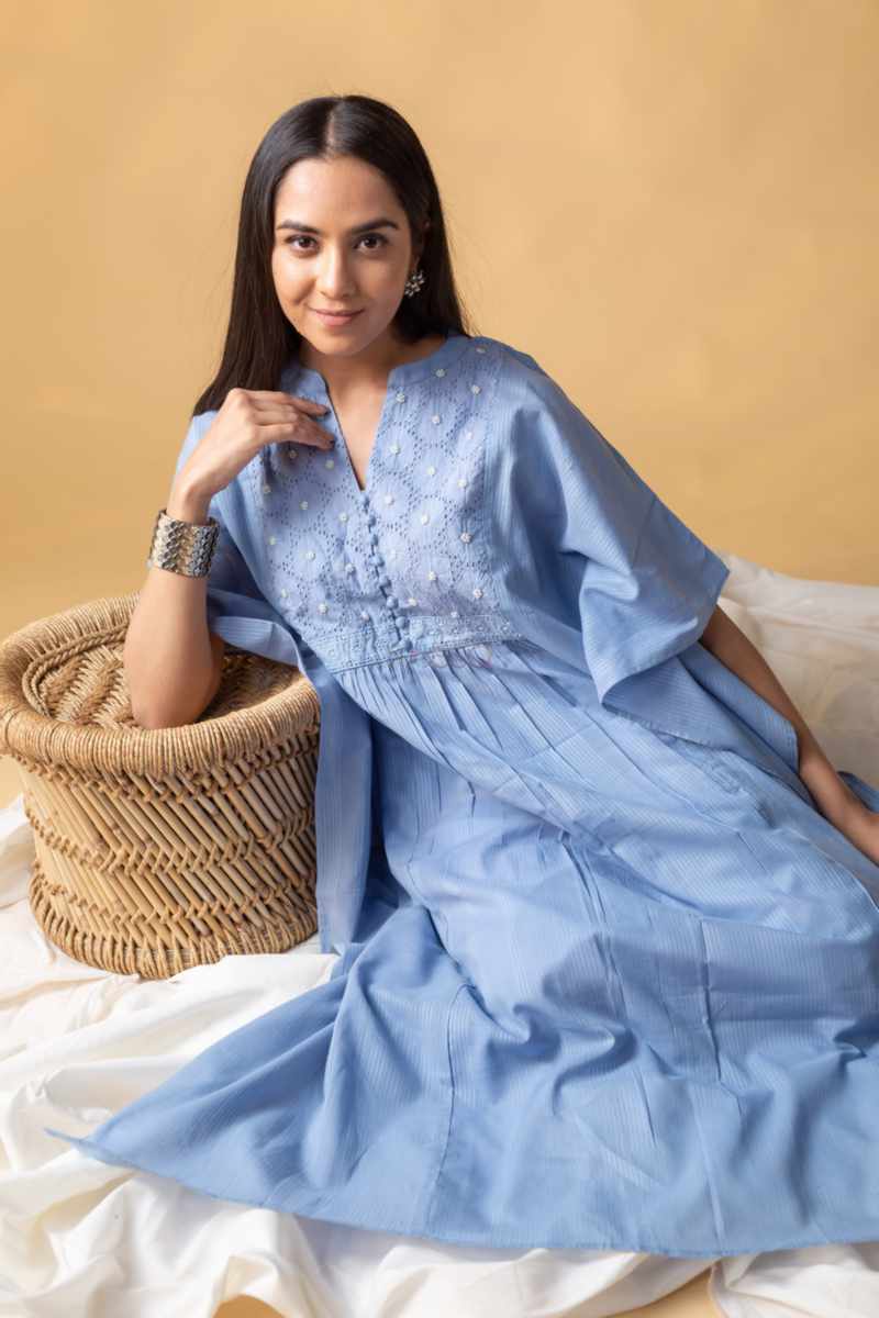 Image for Kusvaa Avdaf290 Heli Cotton Dobby Kaftan Sitting