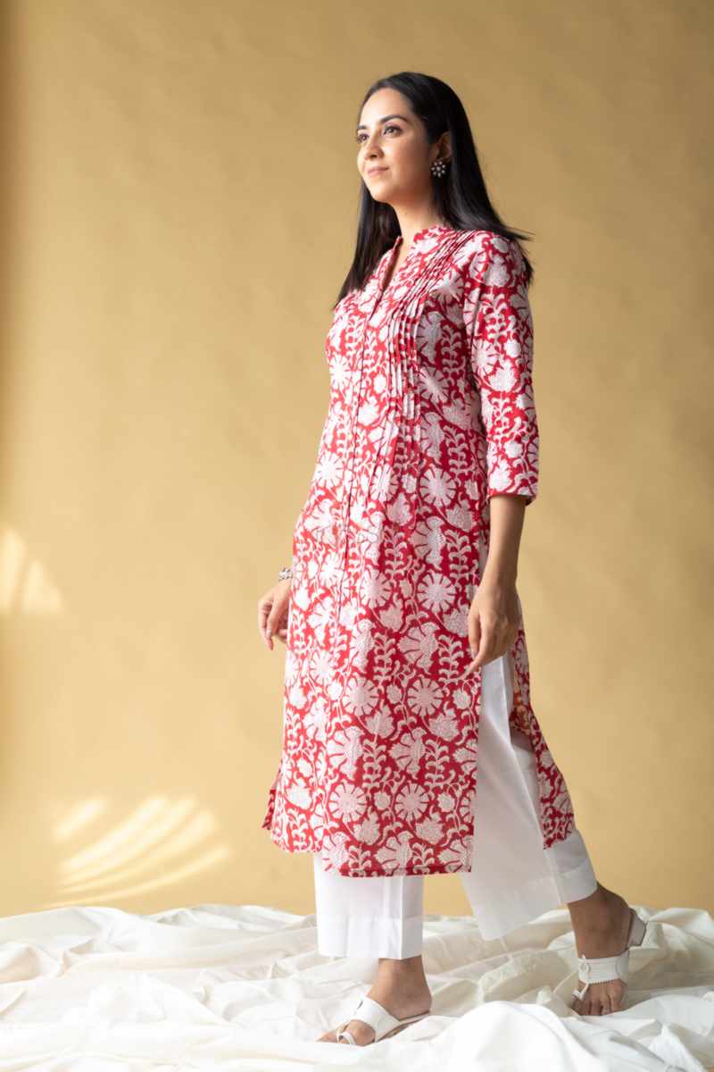 Image for Kusvaa Bpr66 Pramit Cotton Straight Kurta Front