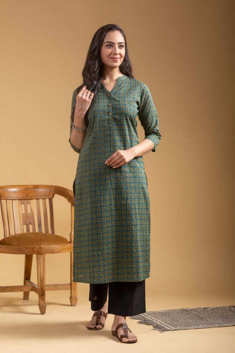 Image for Kusvaa Kst02 Panita Cotton Straight Fit Kurta Featured