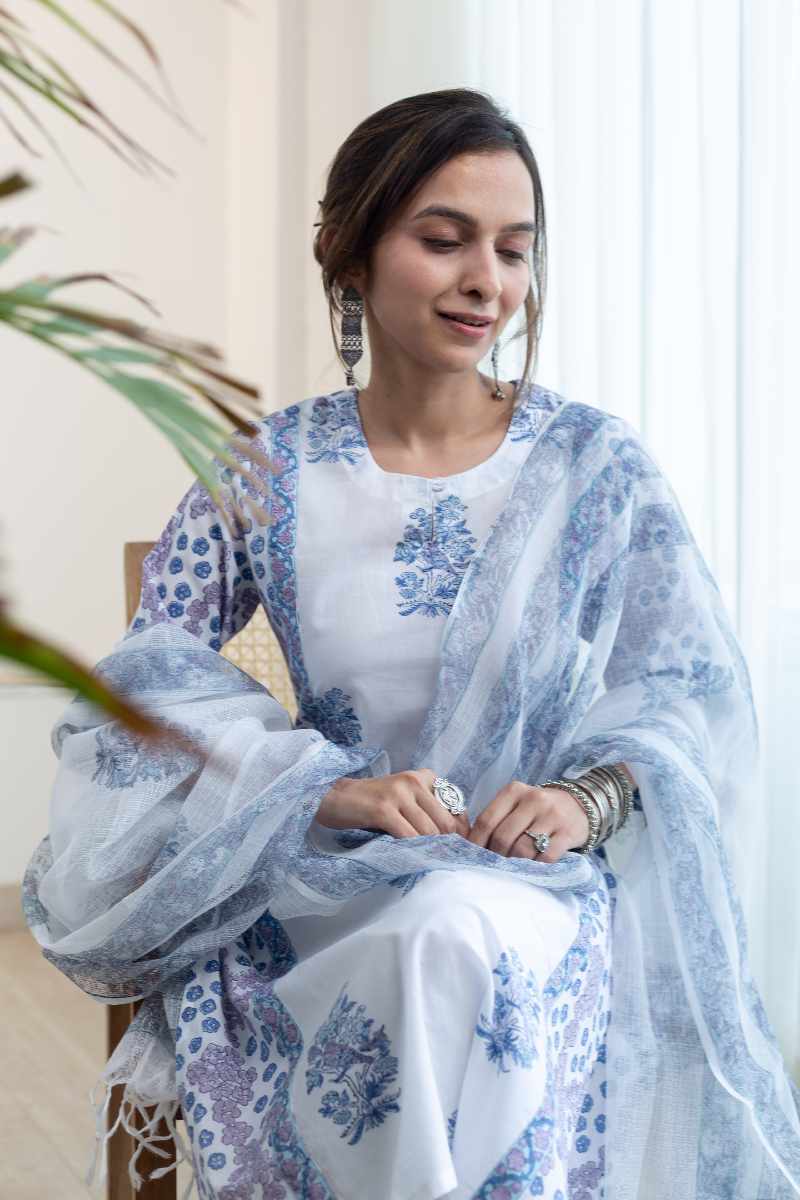 Image for Kusvaa Kst04 Elanila Cotton Straight Fit Kurta Pattern