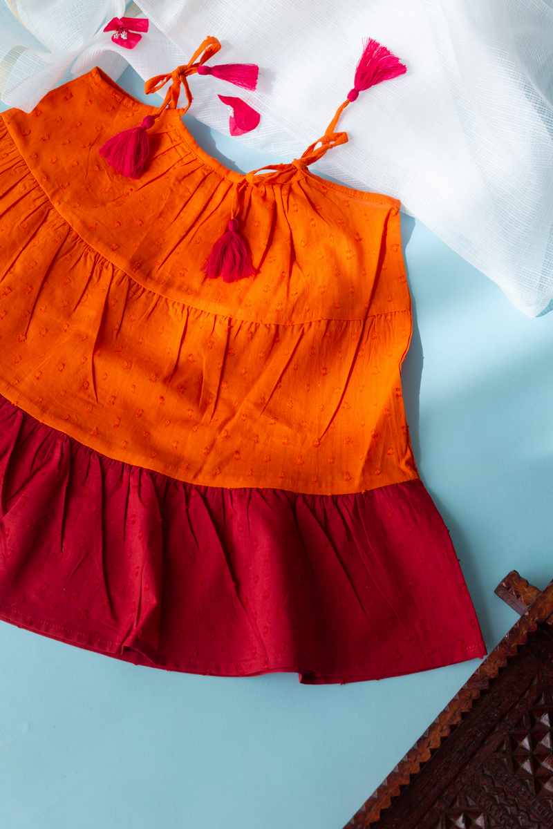 Image for Kusvaa Mbe121 Mitushi Cotton Girl's Frock Front