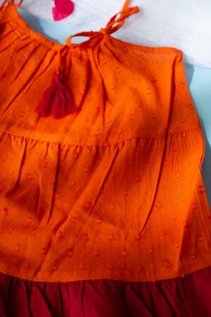 Image for Kusvaa Mbe121 Mitushi Cotton Girl's Frock Side