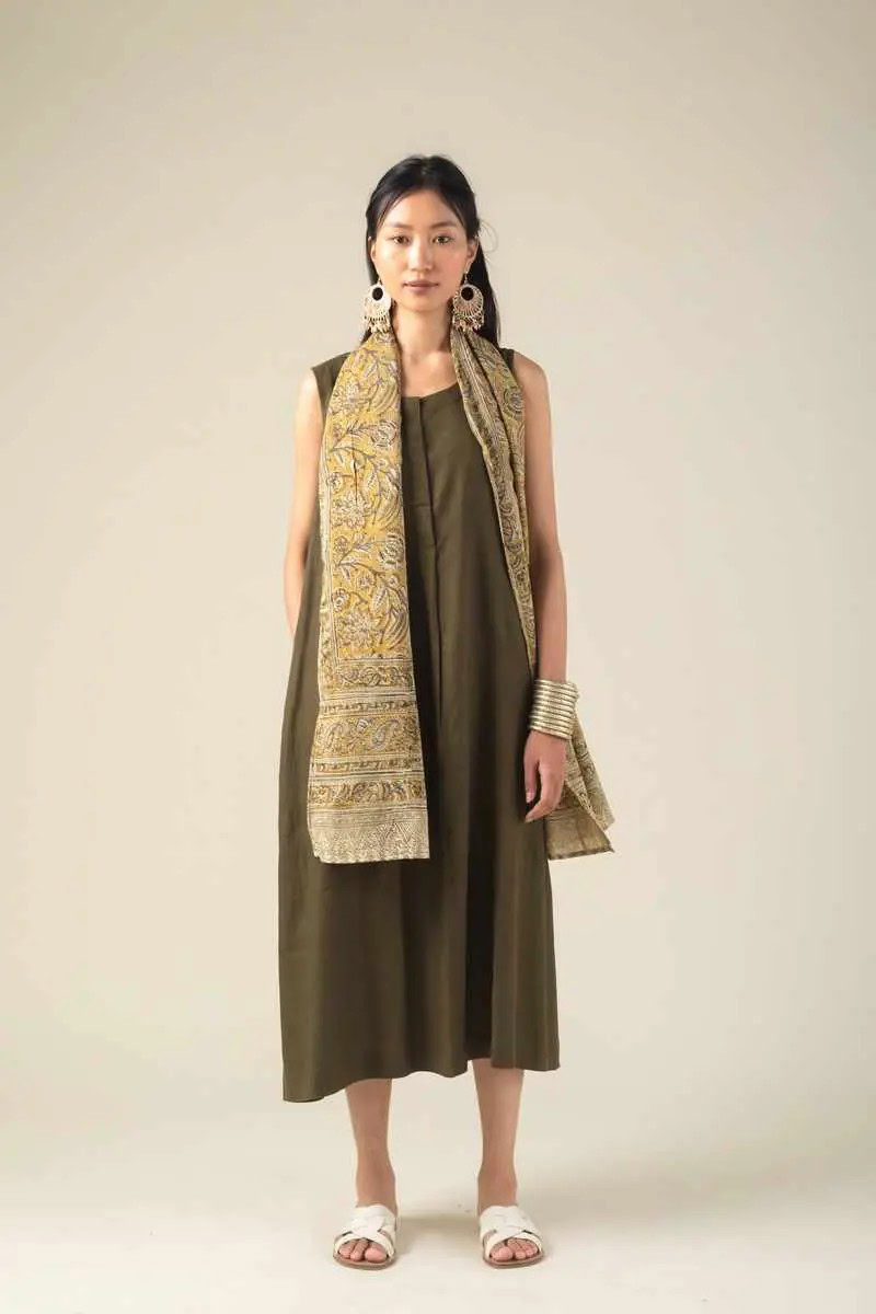 Image for Kusvaa Ne117 Malmi Linen Slub Dress Side