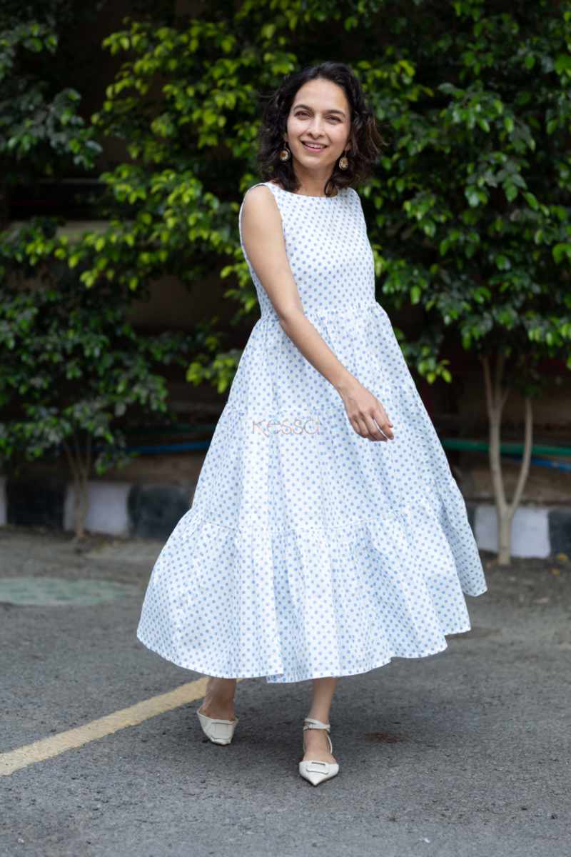 Image for Kusvaa Ne125 Iksa Cotton A Line Dress Side