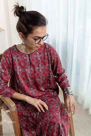 Image for Kusvaa Ne28 Tavishi Modal A Line Dress Closeup 2