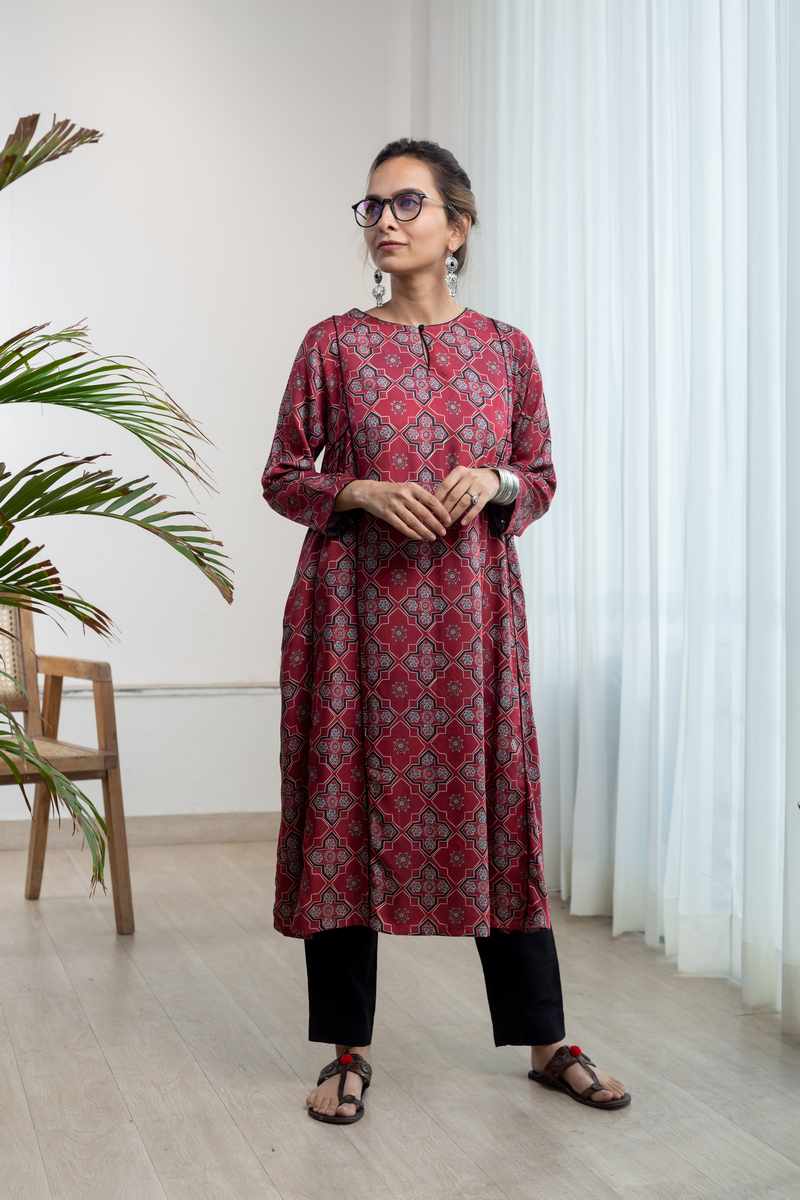 Image for Kusvaa Ne28 Tavishi Modal A Line Dress Featured