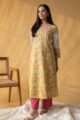 Image for Kusvaa Vcr270 Barkha Cotton Handblock Kurta Side
