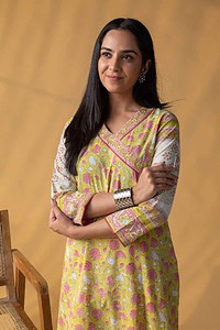 Image for Kusvaa Vcr270 Barkha Cotton Handblock Kurta Sleeves