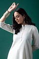 Image for Kusvaa Ws1103 Manon Cotton Flex Kurta Pant Set Back