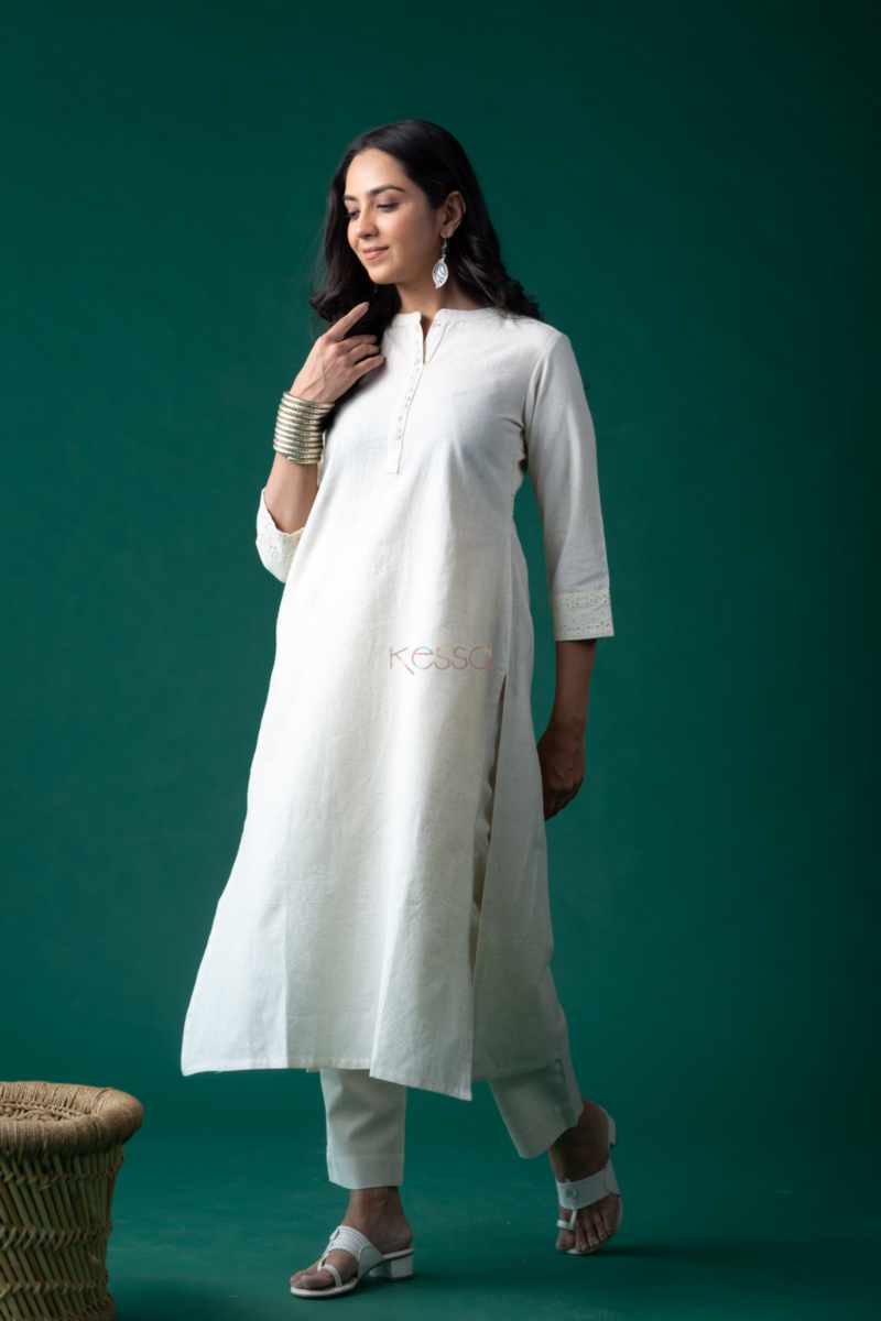 Image for Kusvaa Ws1103 Manon Cotton Flex Kurta Pant Set Front