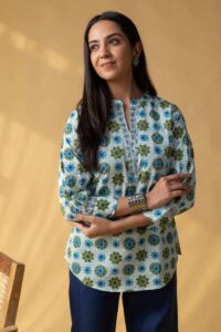 Image for Kusvaa Wsr439 Jikthisha Cotton Short Kurti Featured