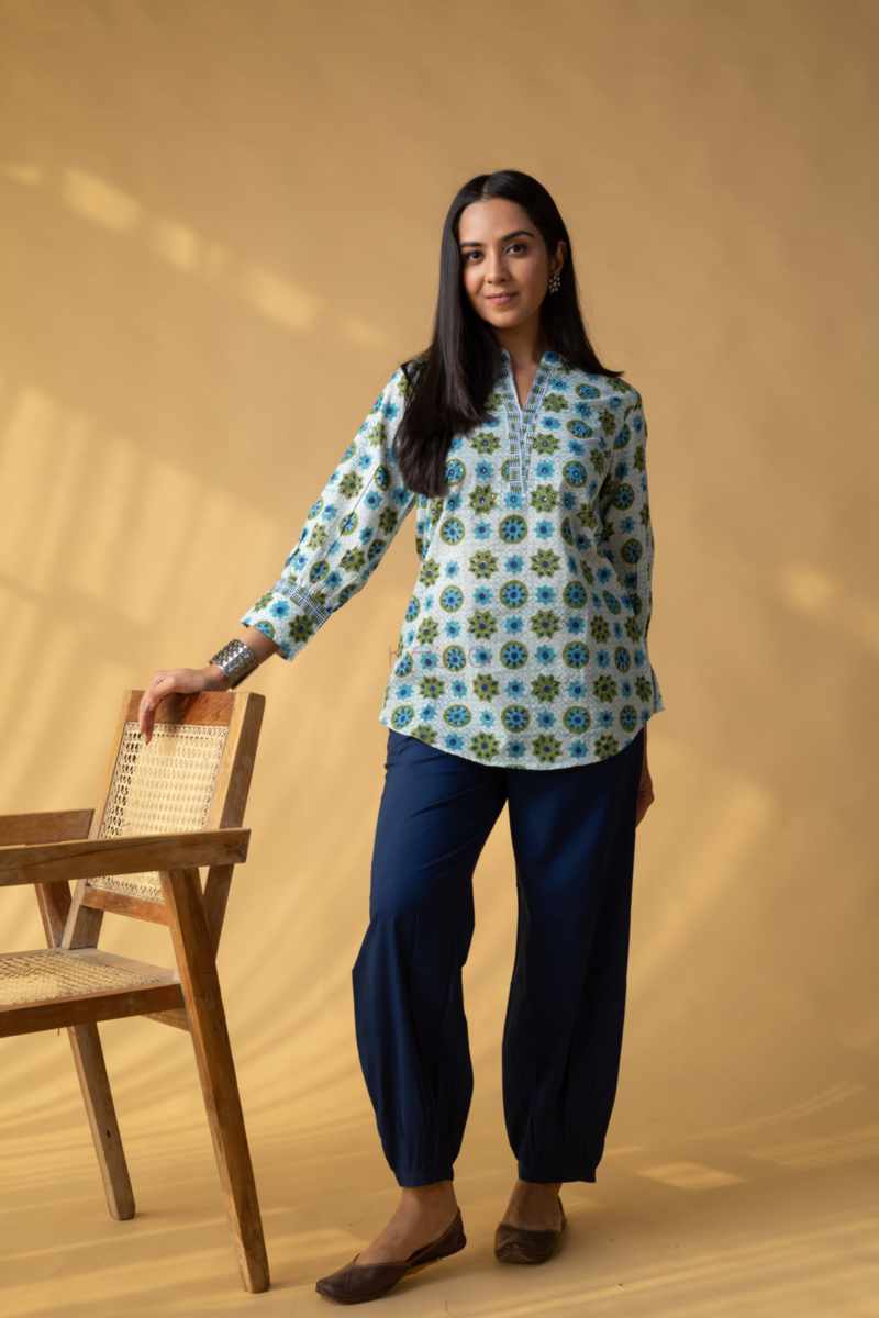 Image for Kusvaa Wsr439 Jikthisha Cotton Short Kurti Front