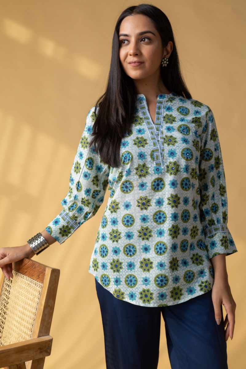 Image for Kusvaa Wsr439 Jikthisha Cotton Short Kurti Side
