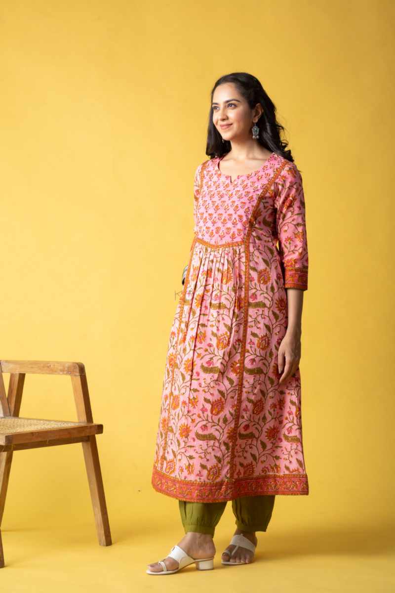 Image for Kusvaa Wsr444 Naisha Cotton A Line Kurta Front