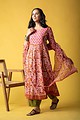 Image for Kusvaa Wsr444 Naisha Cotton A Line Kurta Pocket