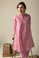 Image for Kusvaa Ne116 Leenakshi Handloom Cotton Top Pant Set Closeup 4
