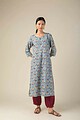 Image for Kusvaa Ne161 Durga Cotton Handblock Kurta Featured
