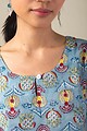 Image for Kusvaa Ne161 Durga Cotton Handblock Kurta Sitting