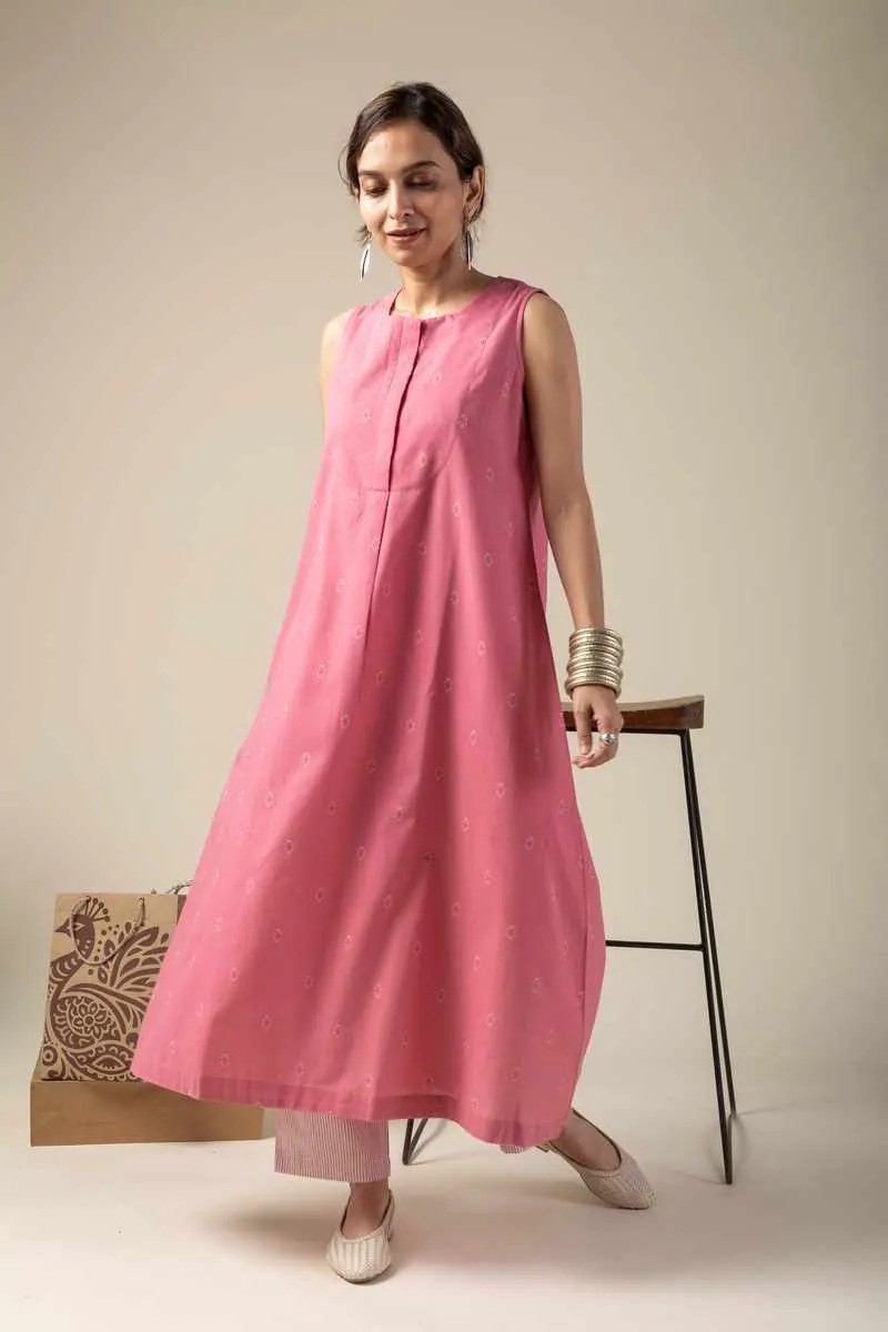 Image for Kusvaa Ne69 Kenisha Handloom Cotton Kurta Pant Set Front