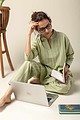 Image for Kusvaa Ne78 Aatmaja Handloom Cotton Co Ord Set Closeup 3