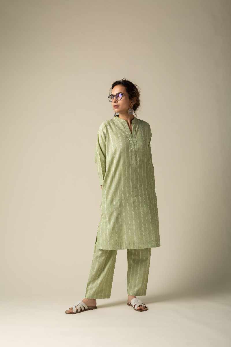 Image for Kusvaa Ne78 Aatmaja Handloom Cotton Co Ord Set Pocket