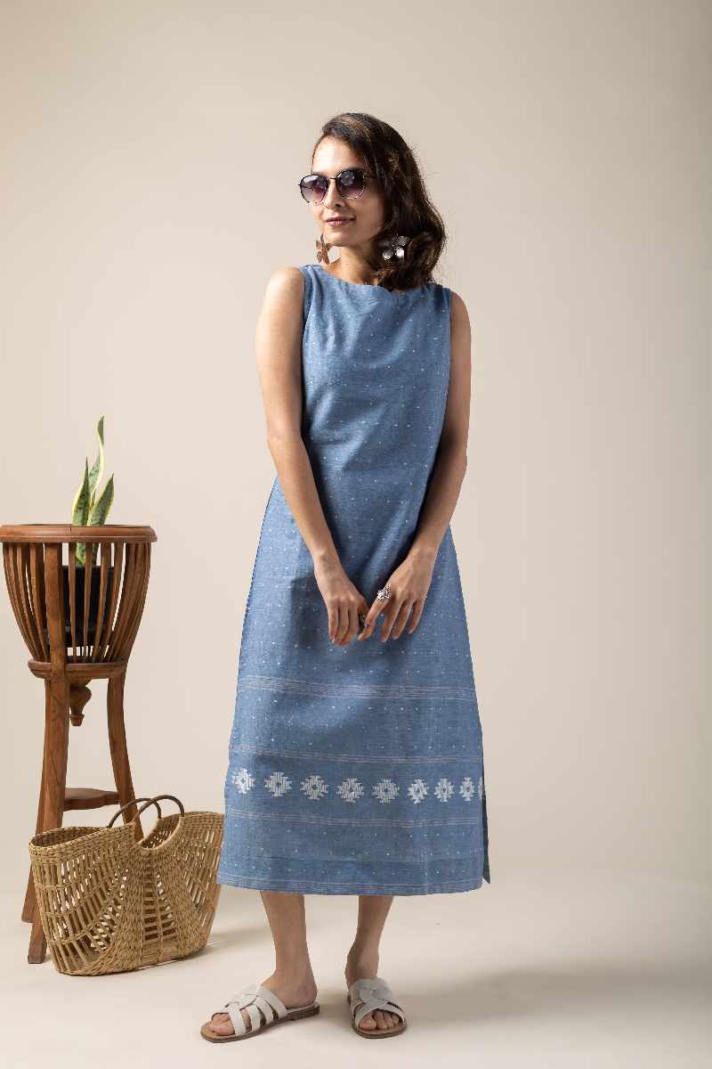 Image for Kusvaa Ne85 Edhas Handloom Cotton Dress Pocket