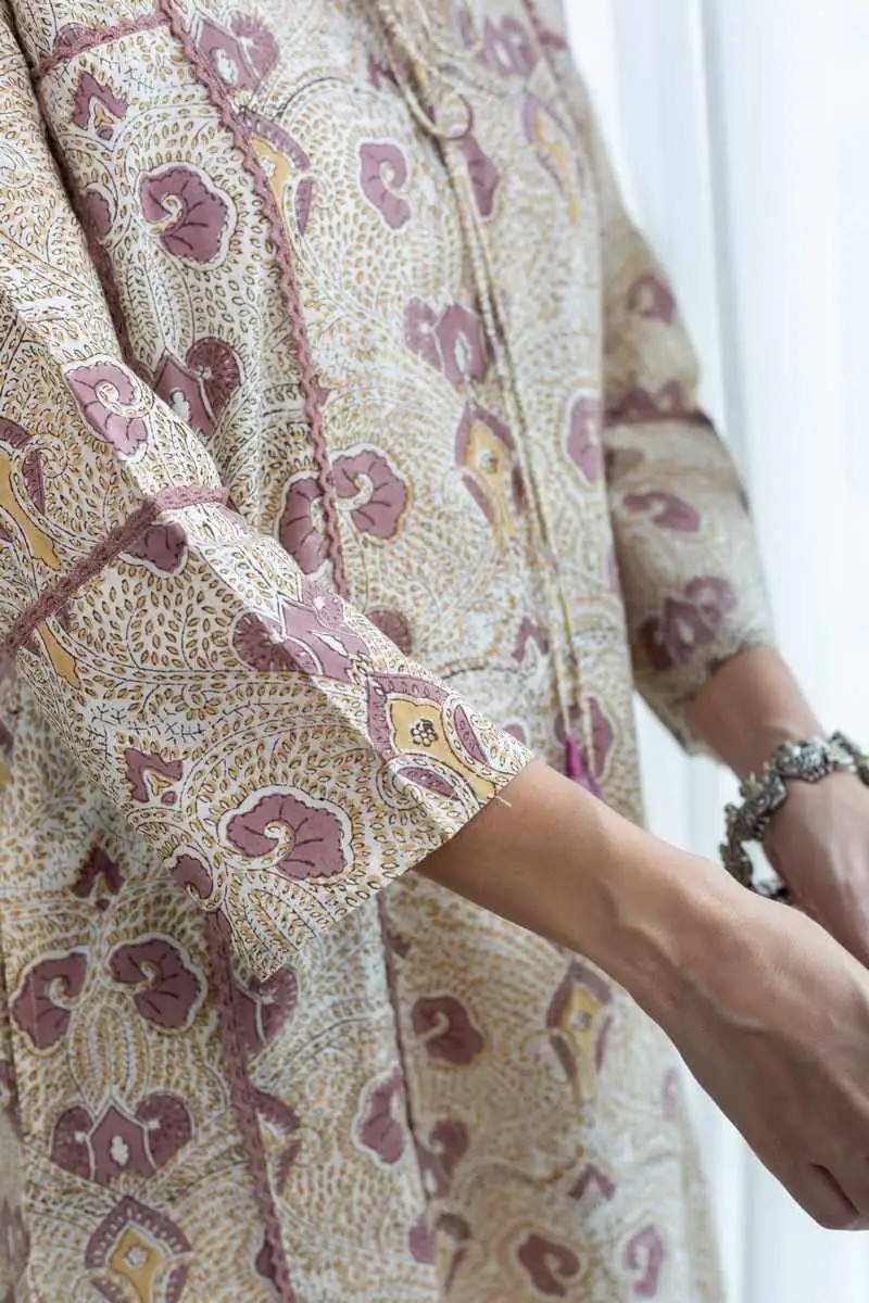 Image for Kusvaa Ne94 Divita Cotton A Line Kurta Closeup