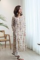 Image for Kusvaa Ne94 Divita Cotton A Line Kurta Sleeves