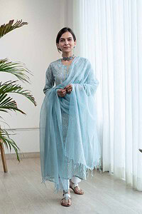Image for Kusvaa Ne127 Tapasya Cotton Handblock Kurta Featured